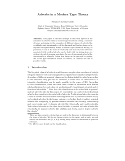 Adverbs in a Modern Type Theory - Department of Computer Science