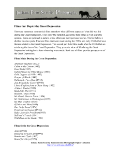 Films that Depict the Great Depression