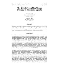The Distribution of the Genus Quercus in Illinois: An Update