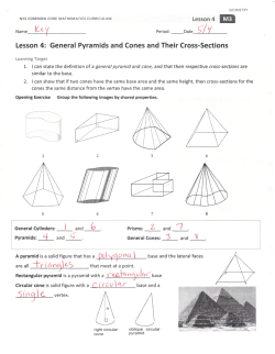 Lesson 4: General Pyramids and Cones and Their Cross