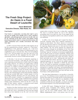 The Fresh Stop Project: An Oasis in a Food Desert