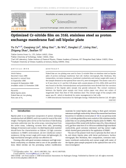 Optimized Cr-nitride film on 316L stainless steel as proton exchange
