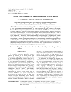 Diversity of Phytoplankton from Mangrove Estuaries of Sarawak