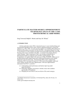 (psat) in the camx photochemical grid model