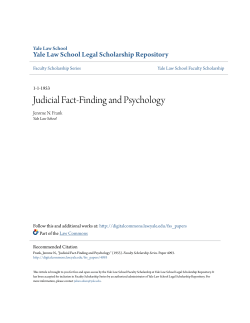 Judicial Fact-Finding and Psychology