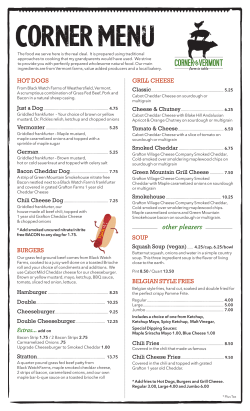 to view menu - Corner of Vermont