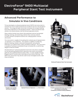 Peripheral Stent Test Instrument Brochure