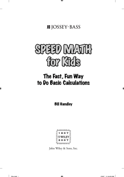 SPEED MATH for Kids