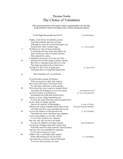 The Choice of Valentines