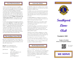 latest flyer - Southport Lions Club