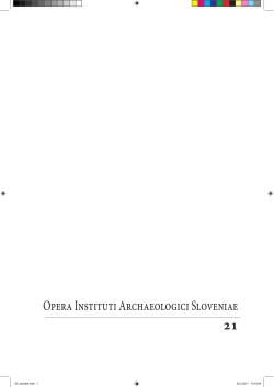 Opera Instituti Archaeologici Sloveniae