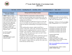 3 Grade Math Module 4 Curriculum Guide 2014-2015