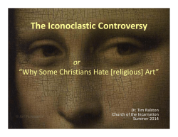 The Iconoclastic Controversy