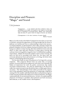 Discipline and Pleasure: "Magic" and Sound