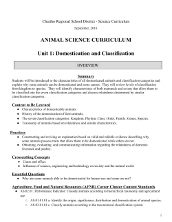 Animal Science - Chariho Regional School District