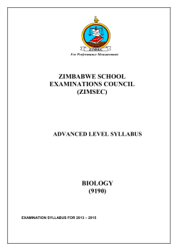 biology - Ministry of Primary and Secondary Education