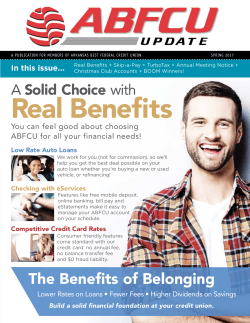 Real Benefits - Arkansas Best Federal Credit Union