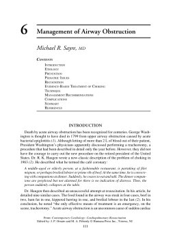 6 Management of Airway Obstruction Michael R. Sayre, MD