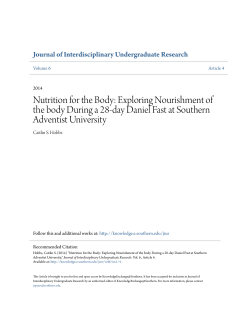 Nutrition for the Body - KnowledgeExchange@Southern