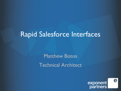 Rapid Salesforce Interfaces