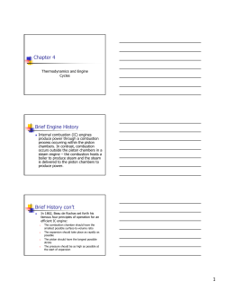 Chapter 4 Brief Engine History Brief History con`t