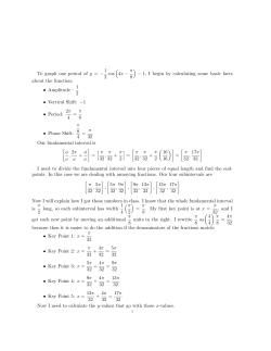 To graph one period of y = &minus; 1 2 cos ( 4x &minus; &pi; 8 ) &minus; 1, I begin by