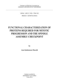 functional characterization of proteins required for mitotic