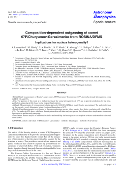 Composition-dependent outgassing of comet 67P/Churyumov