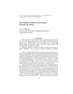 The Father of Black Adventism: Charles M. Kinny