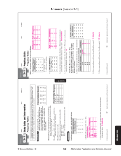 Answers (Lesson 2-1)