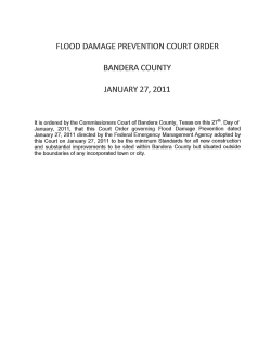 Bandera County Flood Damage Prevention Court Order Adopted