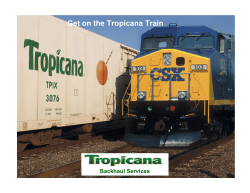 Get on the Tropicana Train