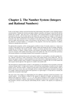 Chapter 2. The Number System (Integers and Rational Numbers)
