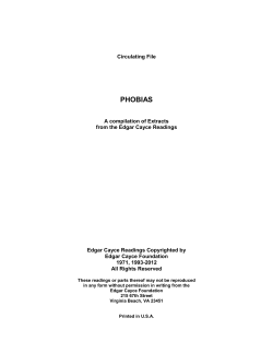 PHOBIAS - Edgar Cayce