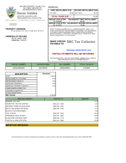 2009 - my tax collector
