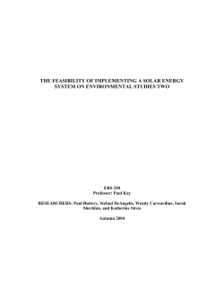 feasible to implement a solar energy system