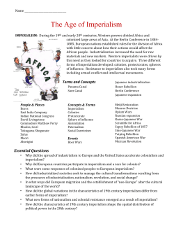 The Age of Imperialism