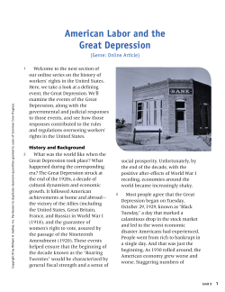 American Labor and the Great Depression