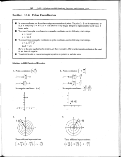 Section 10.6 Polar Coordinates