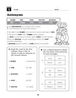 Antonyms - Scholastic