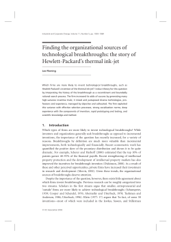 Finding the organizational sources of technological breakthroughs