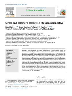 Stress and telomere biology: A lifespan perspective