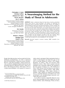 A neuroimaging method for the study of threat in adolescents