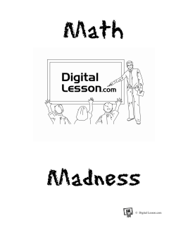 Math Madness Preview Pages