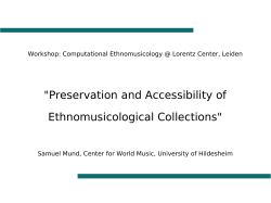 Preservation and Accessibility of