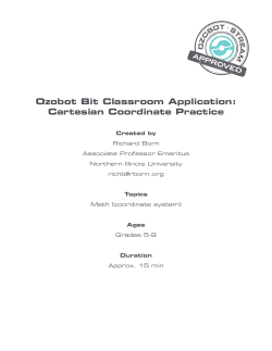 Ozobot Bit Classroom Application: Cartesian Coordinate Practice