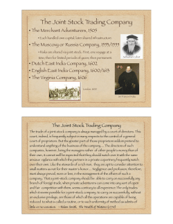 The Joint Stock Trading Company