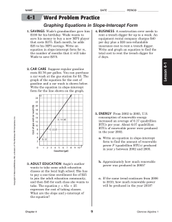 Linear Word Problems Packet with Answers.xps