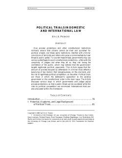 Political Trials in Domestic and International Law