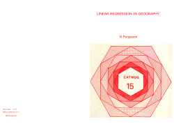 LINEAR REGRESSION IN GEOGRAPHY R